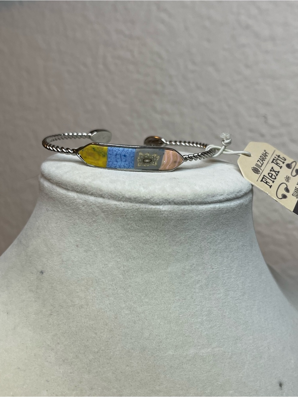 JILZARAH DELICATE TWISTED SILVER TONE WIRER CUFF BRACELET NWT